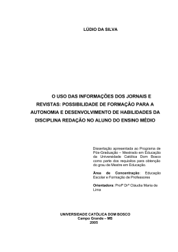 o uso das informa&ccedil;&otilde;es dos jornais e revistas: possibilidade