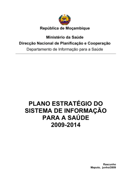plano estratégio do sistema de informação para a saúde 2009-2014