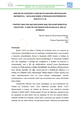 análise de conteúdo e análise do discurso em educação