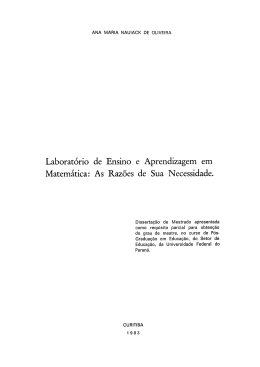 Laborat&oacute;rio de Ensino e Aprendizagem em Matem&aacute;tica