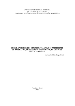 universidade federal do cear&aacute; faculdade de educa&ccedil;&atilde;o programa