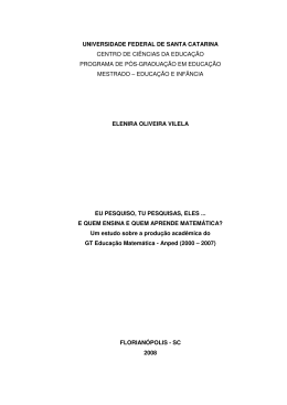 Eu pesquiso, tu pesquisas, eles... e quem ensina e quem aprende