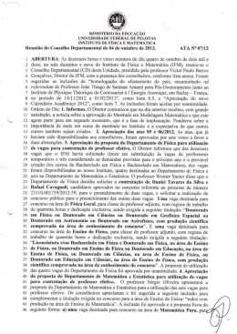 Ata Nº 07/12 – Reunião de 04 de outubro de 2012.