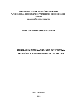 modelagem matem&aacute;tica: uma alternativa pedag&oacute;gica para o