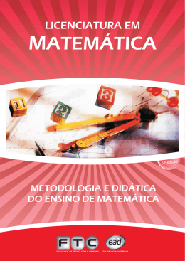 metodologia e didática do ensino de matemática