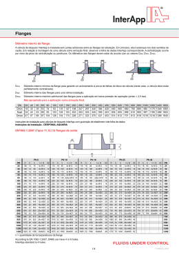 InterApp - Flanges - Dimensões, montagem