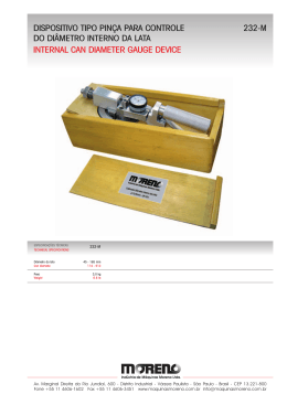 dispositivo tipo pin&ccedil;a para controle do di&acirc;metro interno da lata