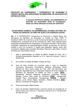 1 estatuto da cooperufpa &ndash; cooperativa de economia e cr&eacute;dito
