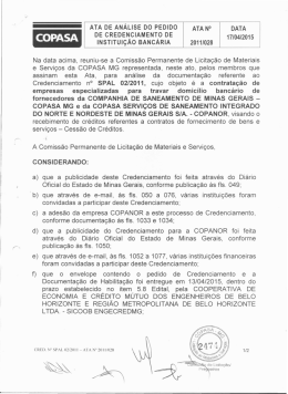 Ata de An&aacute;lise de Credenciamento N&ordm; 28