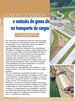 e emiss&atilde;o de gases do efeito estufa no transporte de cargas no Brasil