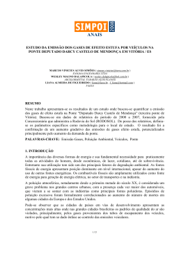 estudo da emiss&atilde;o dos gases de efeito estufa por ve&iacute;culos