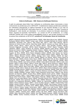 Edital de Notifica&ccedil;&atilde;o &ndash; SNE: Sistema de Notifica&ccedil;&atilde;o