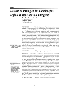 A classe mineral&oacute;gica das combina&ccedil;&otilde;es org&acirc;nicas - IGEO
