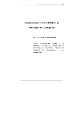 Estatuto dos Servidores Públicos do Município de Maranguape