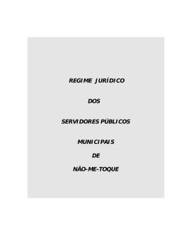 regime jur&iacute;dico dos servidores - Prefeitura Municipal de N&atilde;o