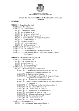 Estatuto Dos Servidores - Prefeitura de S&atilde;o Gon&ccedil;alo