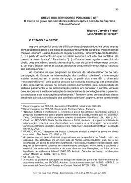 GREVE DOS SERVIDORES P&Uacute;BLICOS E STF