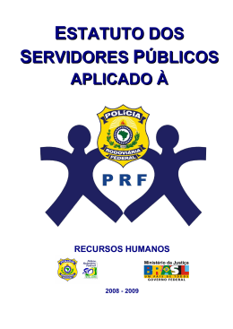 Estatuto dos Servidores Públicos aplicado à PRF