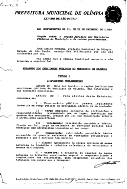 Estatuto dos Servidores P&uacute;blicos - Ol&iacute;mpia-SP