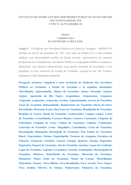 ESTATUTO DO SINDICATO DOS SERVIDORES