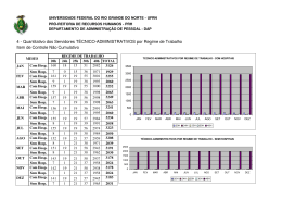 Quantitativo dos Servidores Técnico-Administrativos