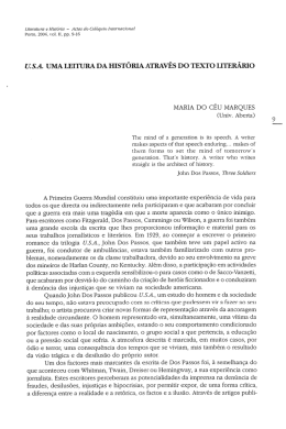 U.s.A. UMA LEITURA DA HISTÓRIA ATRAVÉS Do TEXTO LITERÁRIo