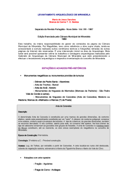 LEVANTAMENTO ARQUEOLÓGICO DE MIRANDELA