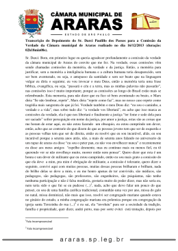 Depoimento - Sr. Darci Paulillo dos Passos