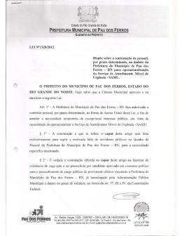 PAU Dos Passos g ° l l - Câmara Municipal de Pau dos Ferros