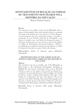 apontamentos em relação às formas de tratamento dos