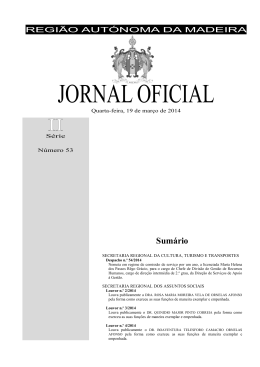 JORNAL OFICIAL - Governo Regional da Madeira