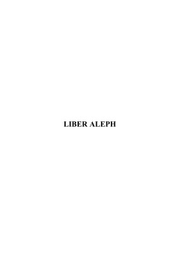 LIBER ALEPH