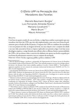 O Efeito UPP na Percep&ccedil;&atilde;o dos Moradores das Favelas
