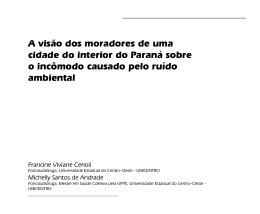 A vis&atilde;o dos moradores de uma cidade do interior do Paran&aacute;