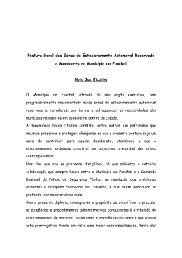 Postura Geral das Zonas de Estacionamento Automóvel Reservado