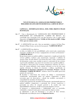 estatuto social da associa&ccedil;&atilde;o dos propriet&aacute;rios