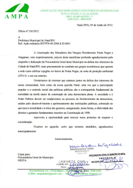1 ASSOCIAÇÃO DOS MORADORES Dos