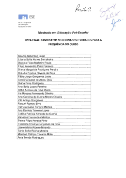 n ESE ywctl/ - Escola Superior de Educação do Instituto Politécnico