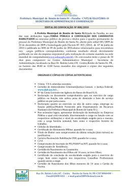 ESTADO DA PARA&Iacute;BA Prefeitura Municipal de Bonito de Santa F&eacute;
