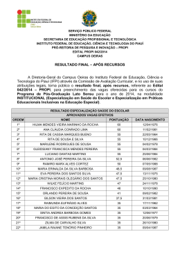RESULTADO FINAL &ndash; AP&Oacute;S RECURSOS A Diretoria