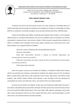 Acta n&uacute;mero oitenta e oito
