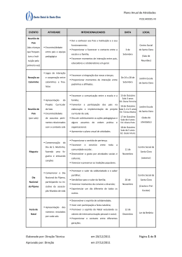 Plano Anual de Atividades 2012-2013 PrÃ©-Escolar