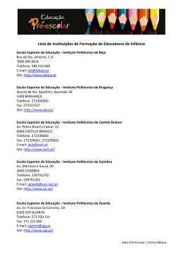 Lista de Institui&ccedil;&otilde;es de Forma&ccedil;&atilde;o de Educadores de