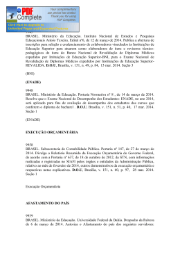 (BNI) 9945 BRASIL. Minist&eacute;rio da Educa&ccedil;&atilde;o. Instituto Nacional de