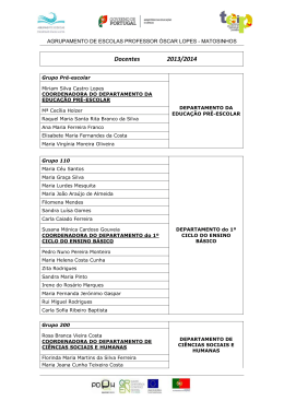 Docentes 2013/2014 - Agrupamento de Escolas Professor &Oacute;scar