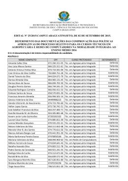Deferimento das Pol&iacute;ticas Afirmativas &ndash; Integrado
