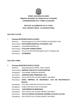 PODER JUDICI&Aacute;RIO DA UNI&Atilde;O TRIBUNAL REGIONAL DO