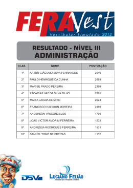 2013 pedagogia resultado - n&iacute;vel iii