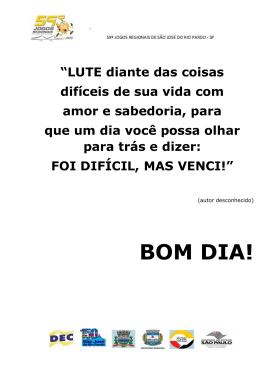 boletim_n&ordm; 008 - 59&ordm; Jogos Regionais de S&atilde;o Jos&eacute; do Rio Pardo