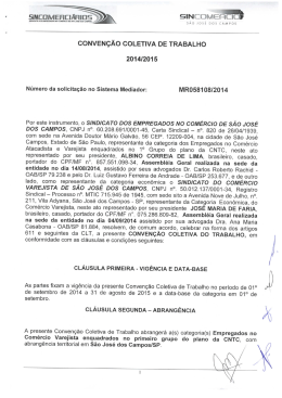 2015 - Sindicato dos Empregados no Com&eacute;rcio de S&atilde;o Jos&eacute; dos